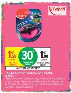 TAILLE-CRAYON "GALACTIC" 1 USAGE MAPED