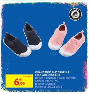 Chaussons Maternelle L'île aux Oiseaux