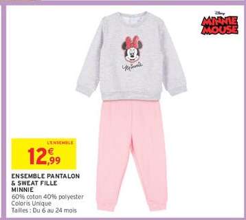 ENSEMBLE PANTALON & SWEAT FILLE MINNIE
