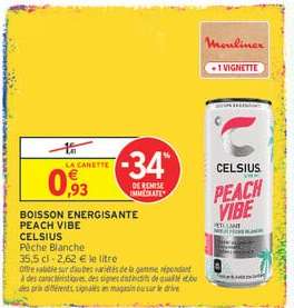 Boisson Energissante Peach Vibe Celsius