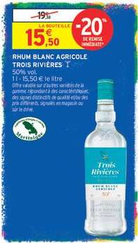 RHUM BLANC AGRICOLE TROIS RIVIÈRES