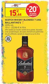 SCOTCH WHISKY BLENDED 7 ANS BALLANTINE'S