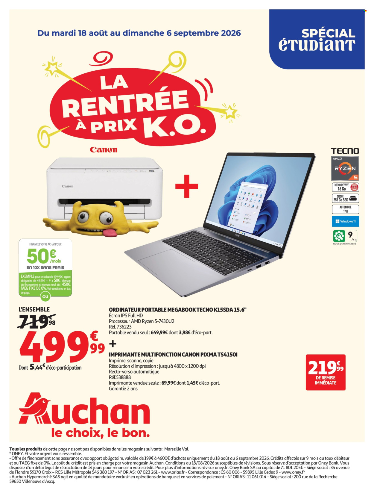 Catalogue Auchan - 18/08/2026 - 06/09/2026. Page 1