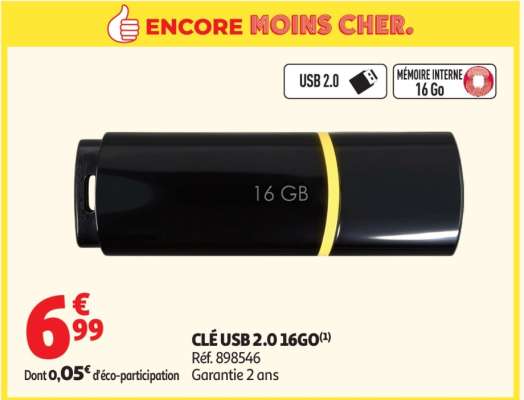 CLÉ USB 2.0 16GO
