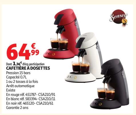 CAFETIÈRE À DOSETTES