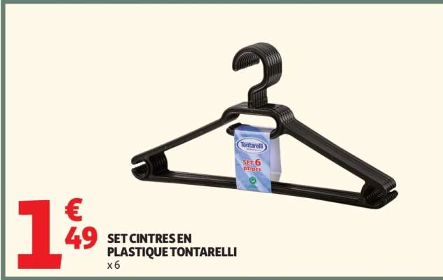 SET CINTRES EN PLASTIQUE TONTARELLI