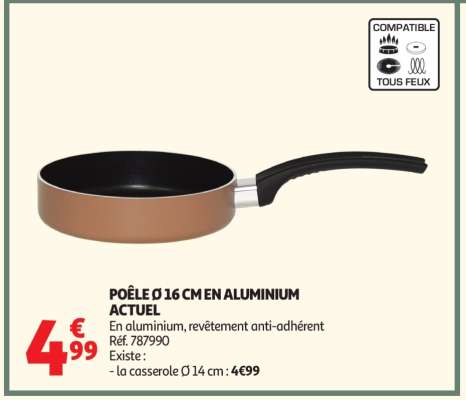 POÊLE Ø 16 CM EN ALUMINIUM ACTUEL