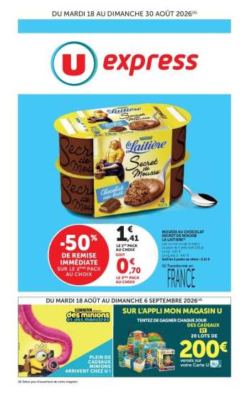 Catalogue U express - 18/08/2026 - 30/08/2026.