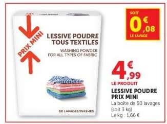 LESSIVE POUDRE PRIX MINI