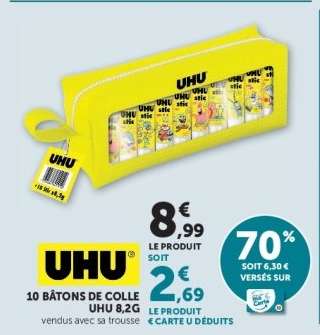 UHU 10 BÂTONS DE COLLE