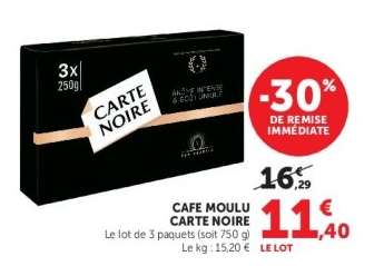 Café Moulu Carte Noire