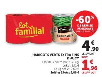 Haricots Verts Extra Fins d'Aucy
