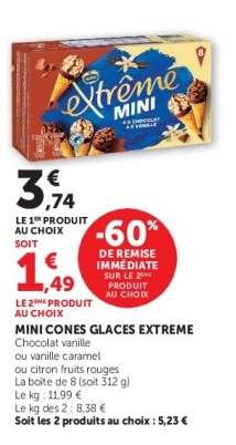 Mini Cones Glaces Extreme