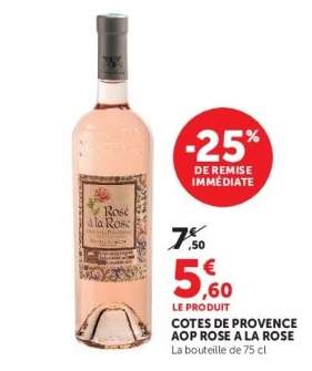 COTES DE PROVENCE AOP ROSE A LA ROSE