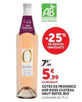 COTES DE PROVENCE AOP ROSE CHATEAU HAUT RAYOL BIO