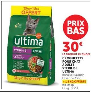 Croquettes Pour Chat Adulte Stérilisé Ultima