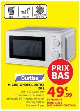 MICRO-ONDES CURTISS 20 L