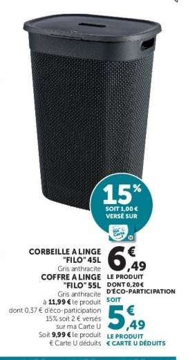 COFFRE A LINGE "FILO" 55L