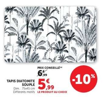 TAPIS DIATOMITE SOUPLE