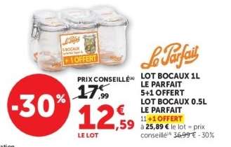 LOT BOCAUX 1L LE PARFAIT