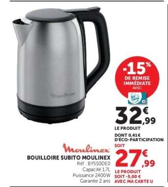 Bouilloire Subito Moulinex