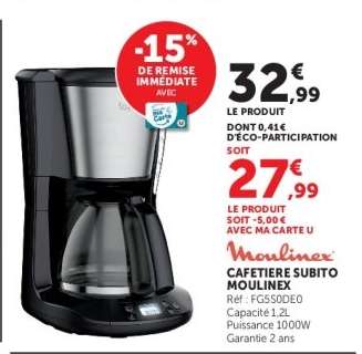 Cafetière Subito Moulinex