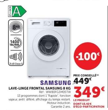Lave-linge frontal Samsung 8 kg