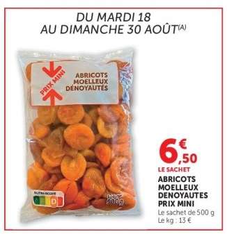 ABRICOTS MOELLEUX DENOYAUTES PRIX MINI