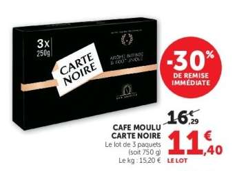 Café Moulu Carte Noire