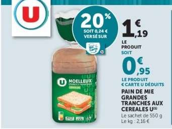PAIN DE MIE GRANDES TRANCHES AUX CEREALES