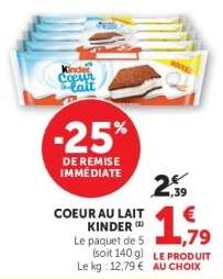 COEUR AU LAIT KINDER