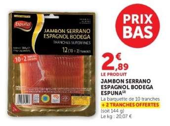 Jambon Serrano Espagnol Bodega Espuna