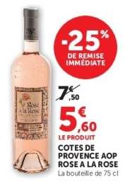 COTES DE PROVENCE AOP ROSE A LA ROSE