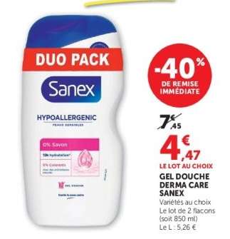 GEL DOUCHE DERMA CARE SANEX