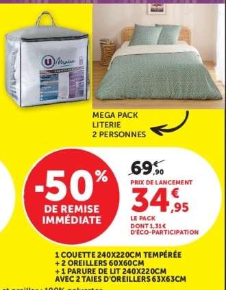 Mega Pack Literie 2 Personnes