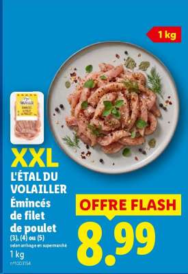 ÉMINCÉS DE FILET DE POULET