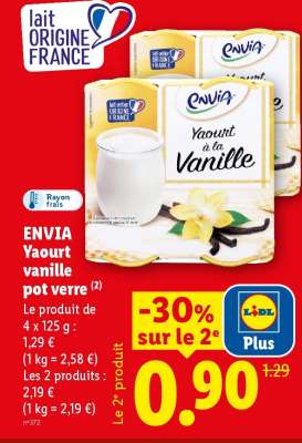 ENVIA Yaourt vanille pot verre