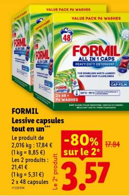 FORMIL Lessive capsules tout en un