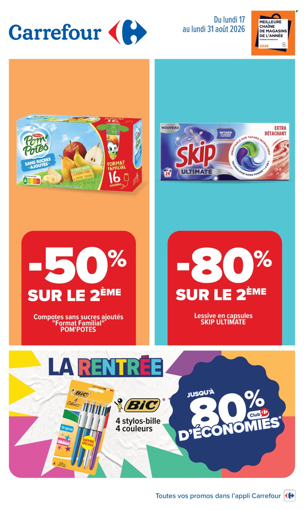 Catalogue Carrefour Hypermarchés - 17/08/2026 - 31/08/2026. Page 1