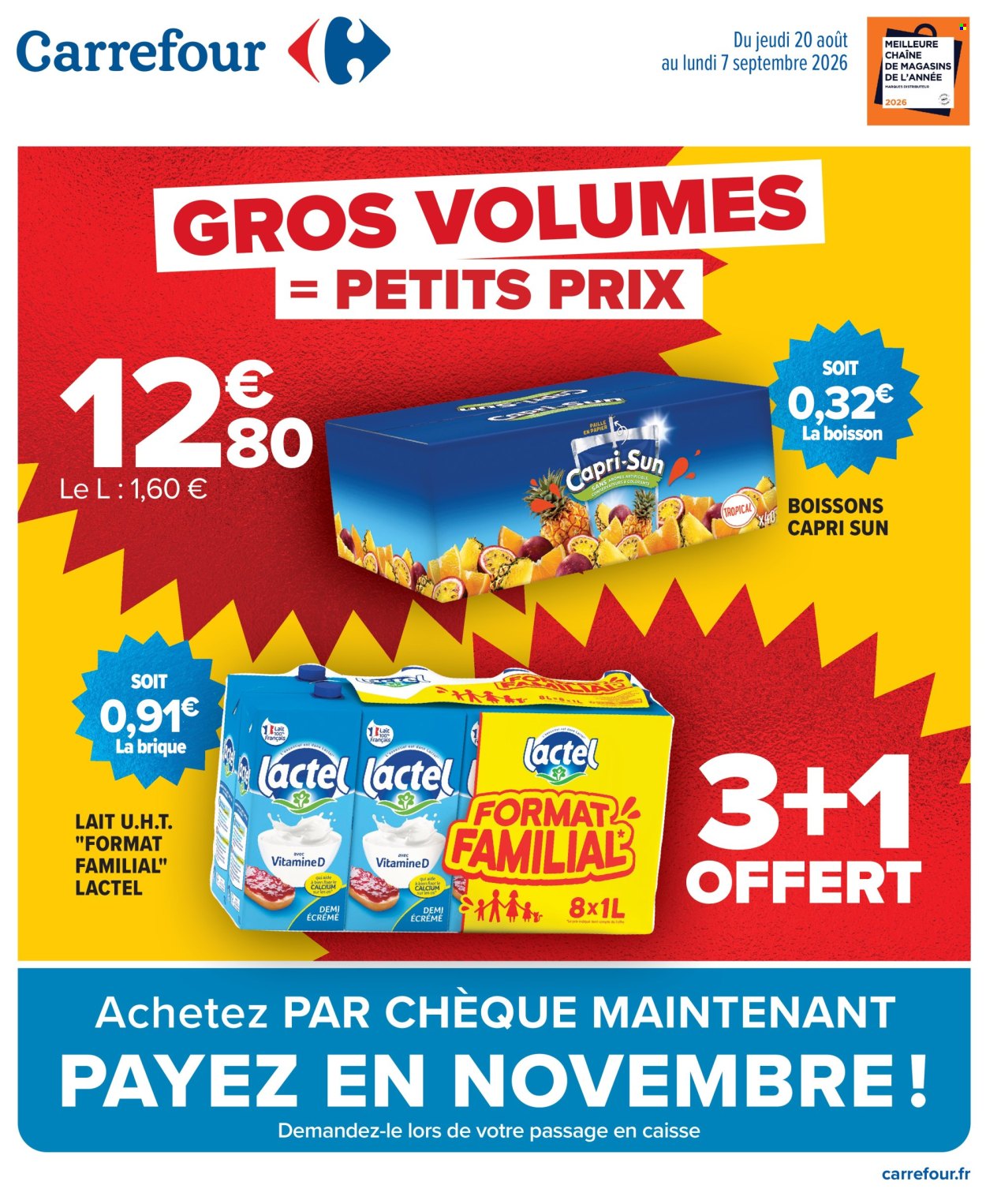 Catalogue Carrefour Hypermarchés - 20/08/2026 - 07/09/2026. Page 1