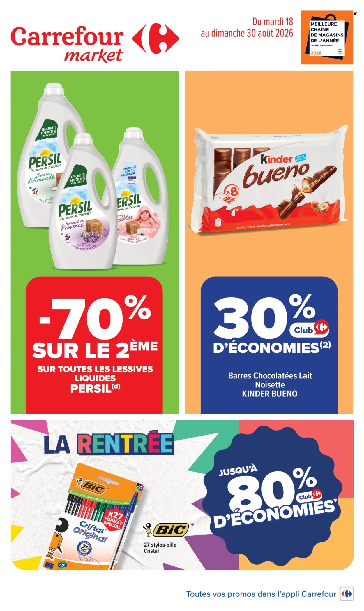 Catalogue Carrefour Market - 18/08/2026 - 30/08/2026. Page 1