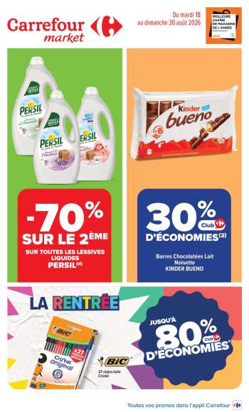 Catalogue Carrefour Market - 18/08/2026 - 30/08/2026.