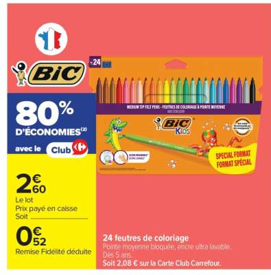 BIC KIDS 24 feutres de coloriage