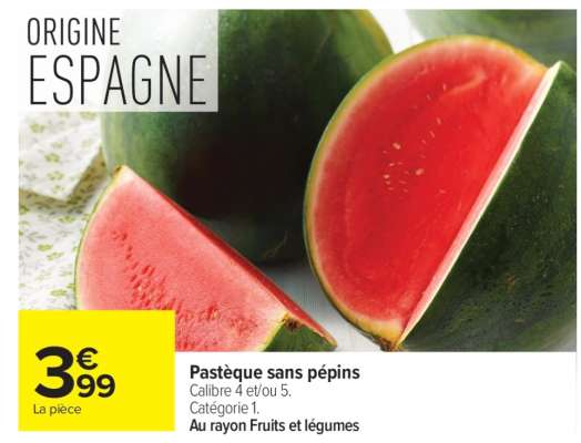 Pastèque sans pépins
