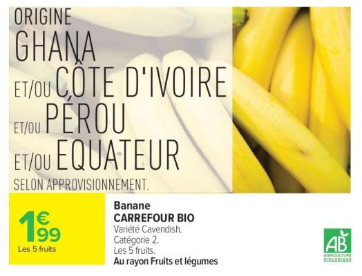 Banane CARREFOUR BIO