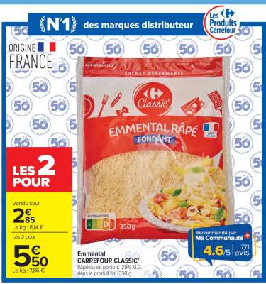 Emmental CARREFOUR CLASSIC'