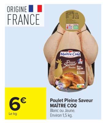 POULET PLEINE SAVEUR MAITRE COQ