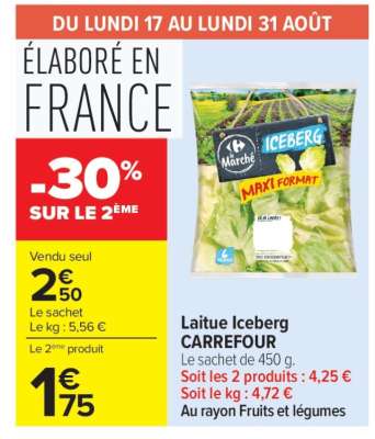 Laitue Iceberg CARREFOUR