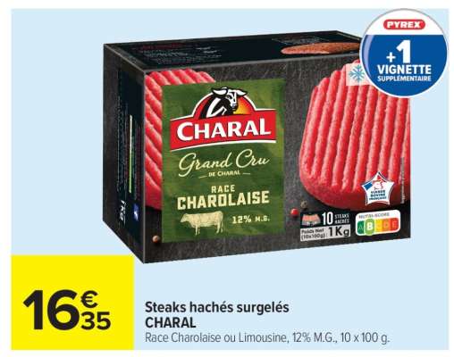 Steaks hachés surgelés CHARAL