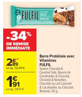 BARRE PROTÉINÉE AVEC VITAMINES “FULFIL”